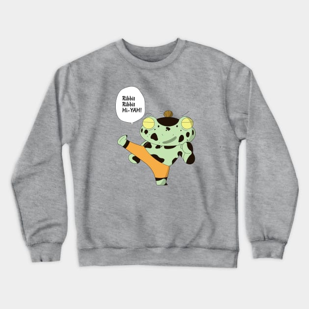 Kung Fu Frog Crewneck Sweatshirt by garciajey